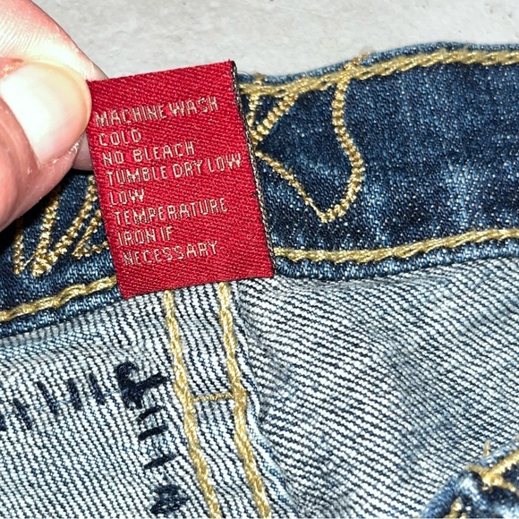 Gadzooks Vintage Y2K Embroidered Appliqué Denim Flare Jeans size 27 - Picture 11 of 11